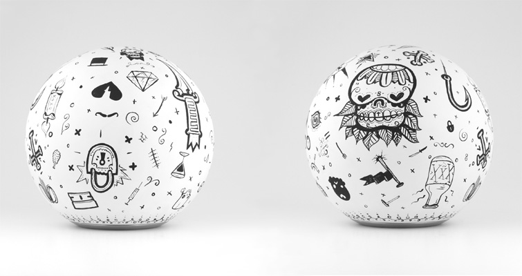 ball of love + grafic art by Sebastian Schaub