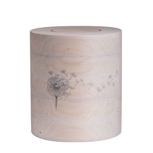 yasura® Säule | Holzurne Pappel bio| «Pusteblume»