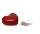 sekishin ® heart urn | Ceramic urn red | Size: small