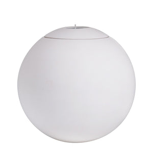 sfera bianca© | Tonurne Naturweiss | mit Kerze