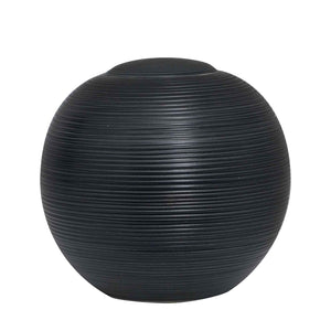 die urne© Amphore rund | «Kugel schwarz»  | mit Kanneluren