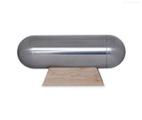 Capsule© urn sculpture | «Polished Chrome»