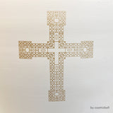 sfera bianca© ball urn | Clay urn «Gold Cross» | Size: standard