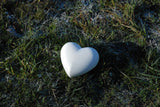 sekishin® heart urn | Ceramic urn white | Size: standard