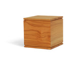 mokkyu® Cube | Wooden Urn Olive Midi