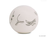 sfera bianca© ball urn | Clay urn «pine cones» | Size: standard