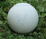 sfera bianca© ball urn | Clay urn «Kingfisher blue» | Size: standard