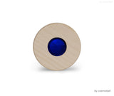 sign of memory® Miniurne | Holz | mit blauvioletter Glasluke