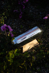Capsule© urn sculpture | «Polished Chrome»
