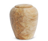 yasura® Amphore | Holzurne Pappel «gewachst» | spezielle Holzmusterung