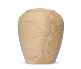 yasura® Amphore | Holzurne Pappel «gewachst» | spezielle Holzmusterung