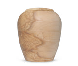 yasura® Amphore | Holzurne Pappel «gewachst» | spezielle Holzmusterung