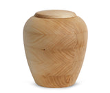 yasura® Amphore | Holzurne Pappel «gewachst» | spezielle Holzmusterung