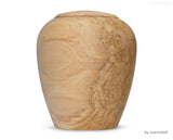 yasura® Amphore | Holzurne Pappel «gewachst» | spezielle Holzmusterung