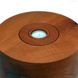 yasura® Säule | Holzurne Birne mit Kerze