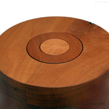 yasura® Säule | Holzurne Birne mit Kerze