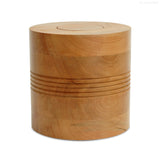 yasura® Säule | Holzurne Birne «Rillen»