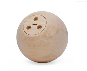 yobushi® Kugelurne | Holzurne Tanne «Bio Natur» |  mit Bajonett Drehverschluss