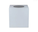 White, cubic dice urn "mokkyu"