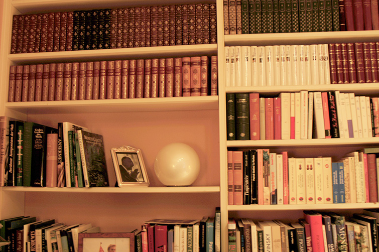 ball of love in Bücherwand