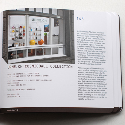Das Atelier URNE.CH "cosmicball collection" wird im Prime Guide Zürich 2011 / 12 präsentiert 