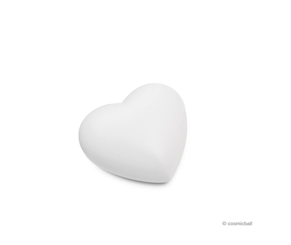 sekishin® Herzurne | Keramikurne weiss mini