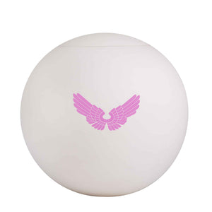sfera bianca© Kugelurne | Tonurne « Flügel» pink