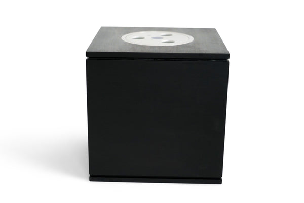 mokkyu® Kubus | Holzurne «Birne black»