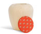 yasura® Amphora | Wooden urn Fir “Bandana Red”