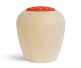 yasura® Amphora | Wooden urn Fir “Bandana Red”
