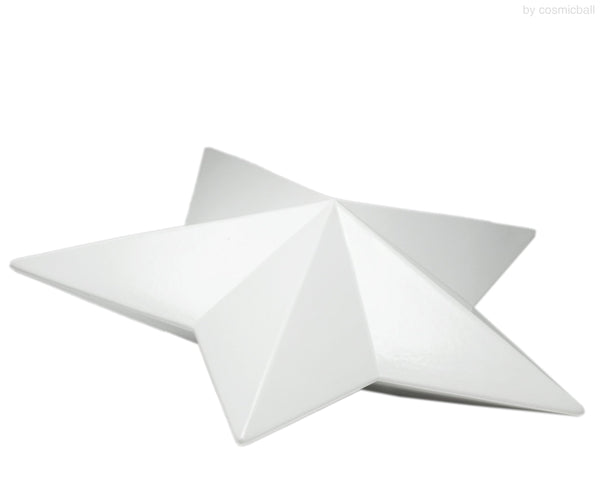 étoile blanche® | Sternurne Keramikurne weiss | Grösse: midi