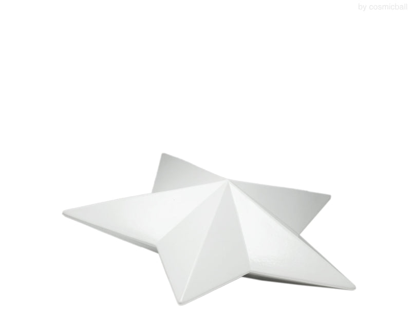 étoile blanche® | Sternurne Keramikurne weiss | Grösse: mini
