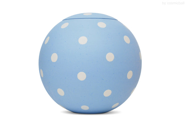 sfera bianca© | Tonurne «blau, weiss gepunktet»