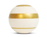 sfera bianca© Kugelurne | «Gestreift» gold handbemalt