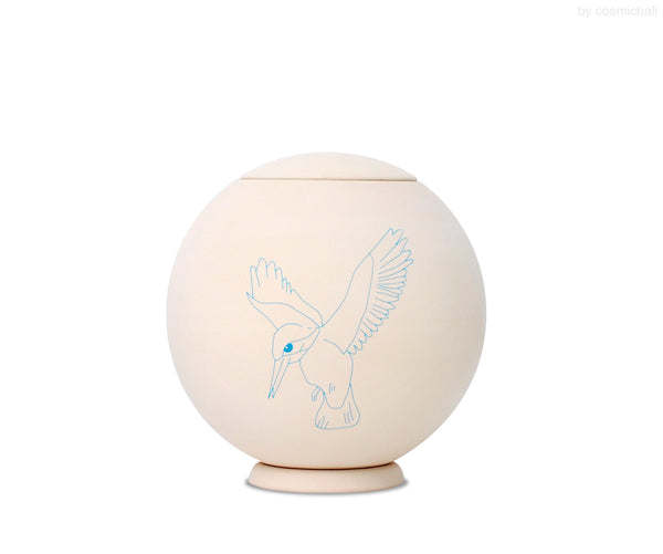 sfera bianca© | Tonurne «Eisvogel blau» | [design + art] | Grösse: klein