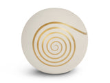 white sphere© water urn | "gold spiral"