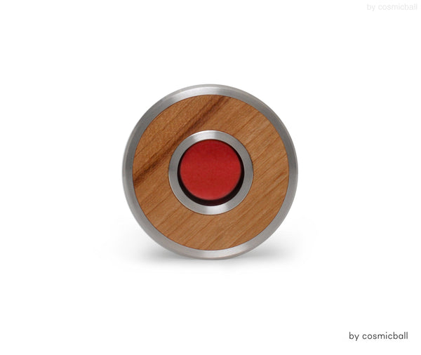 sign of memory® Miniurne | Edelstahl und Holz | mit Glasluke