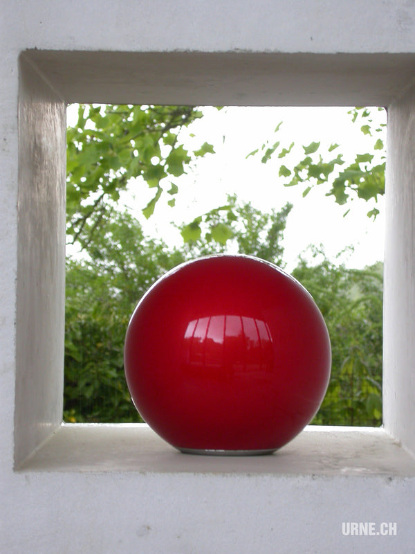 ball of love® Kugelurne «massiv» | Edelstahl «rot»