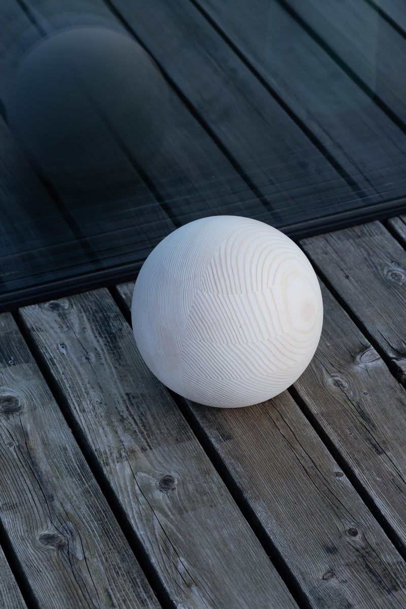 yobushi® Kugelurne | Holzurne Tanne «Bio Natur» |  mit Bajonett Drehverschluss