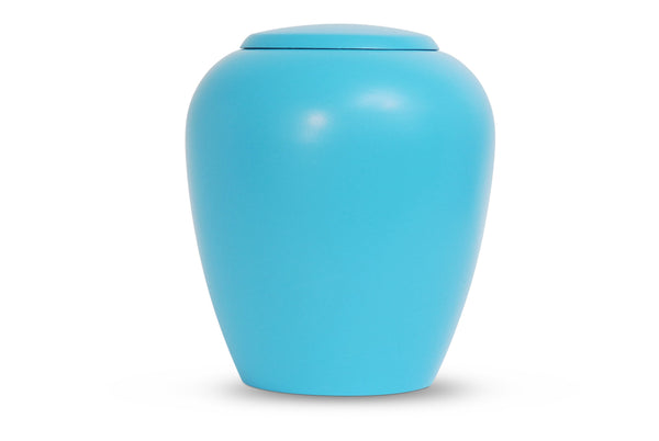 yasura® Amphore | Holzurne Pappel «himmelblau»