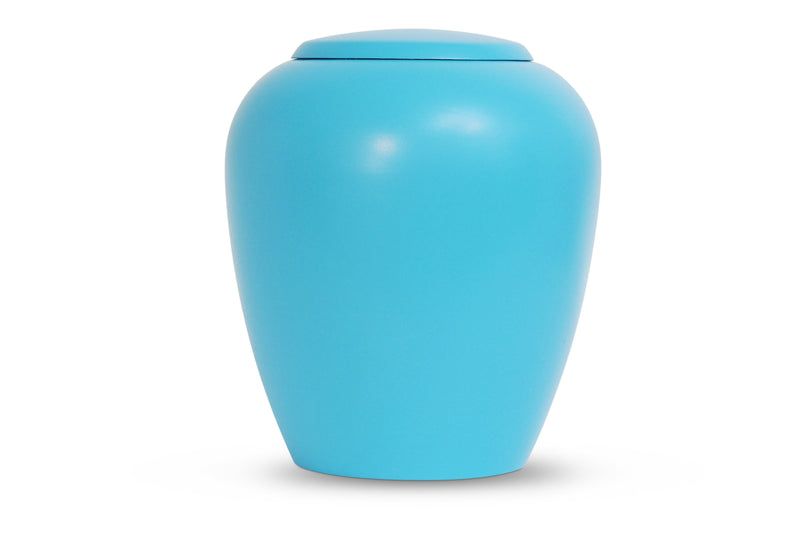 yasura® Amphore | Holzurne Pappel «himmelblau»