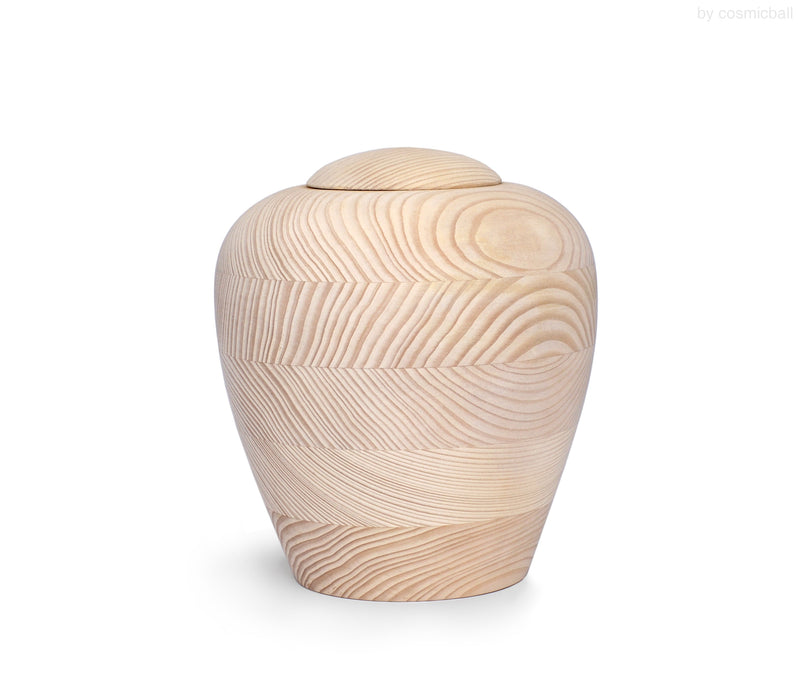 yasura® amphora | Wooden urn fir «organic» | Size: midi