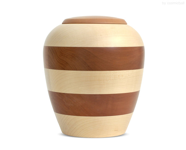 yasura® Amphore | Holzurne Birnbaum-Ahorn