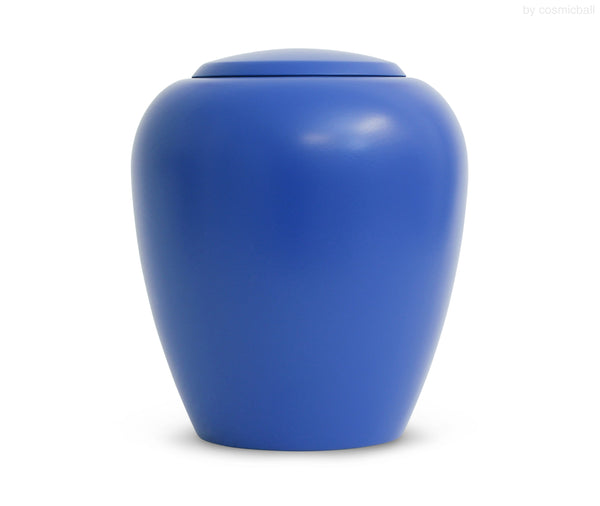yasura® Amphore | Holzurne Pappel «kobaltblau»