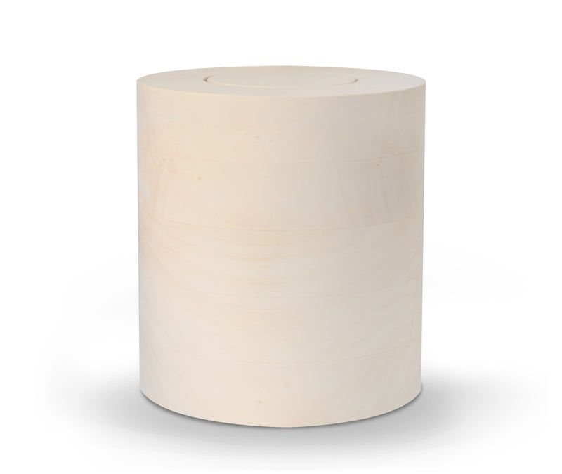 yasura® column | Wooden urn poplar «cream» | Size: standard