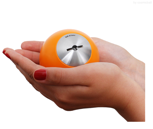 ball of love® Kugelurne «massiv» | Edelstahl «orange» | Grösse: mini