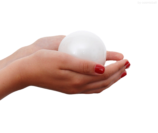 ball of love® Kugelurne «massiv» | Edelstahl «perlweiss» | Grösse: mini