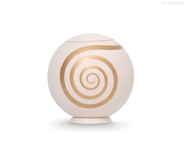 sfera bianca© Urne goldspirale klein