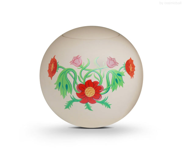 sfera bianca© Urne "Rote Blumen"