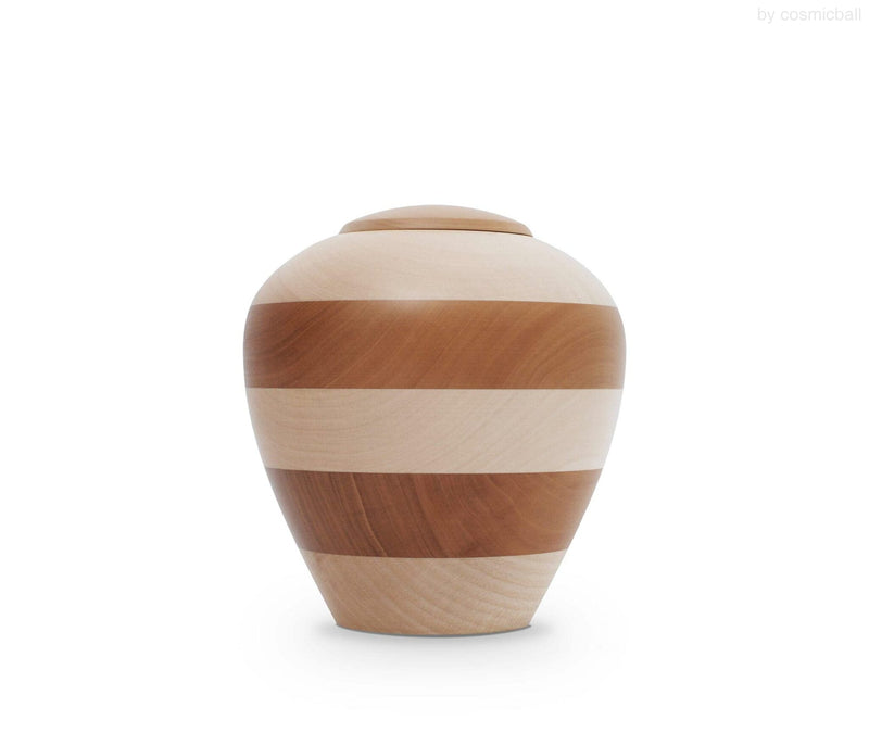 yasura® Amphore | Holzurne Birnbaum-Ahorn | Grösse: midi